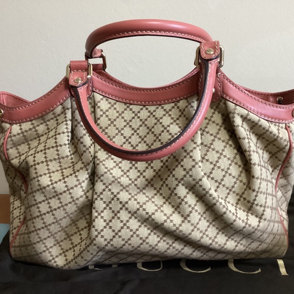 Used Gucci Medium Diamante Canvas Sukey Tote - excellent condition - Picture 1 of 7